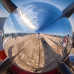 Reflections in the propeller head